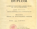 Dyplom-Braz.Medal-za-Dl.Sluzbe-st.przod_.-Galuszka-1938