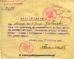 Legitymacja-Dowodztwa-Zandarmerii-Krajowej-w-Cieszynie-09.08.1920