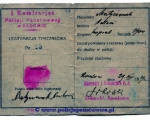 Legitymacja I Kom. PP w Radomiu, kapral Antoni Matyszczak, 29.08.1939.jpg