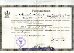 Poswiadczenie-kursu-Zandarmerii-Polowej-Poznan-02.08.1919