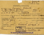 Certyfikat rezydencji, 33 Post.Policji w Bielszowicach, 1940 - August Hoffmann.jpg