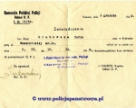 Zaswiadczenie Komenda Polskiej Policji, Zofia Grabowska 01.12.1942.jpg