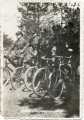 Policjanci z posterunku w Malachowcach na sluzbowych rowerach, lata 30-te.jpg